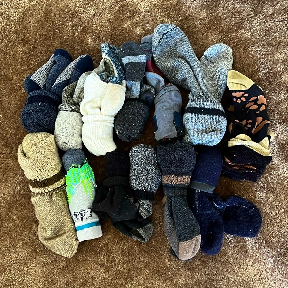 Assorted winter socks
